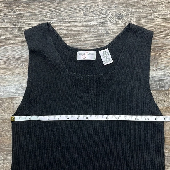 Vintage Parisian Signature 100% Merino Wool Sweater Dress Sz M Minimalist 90’s - Picture 13 of 15